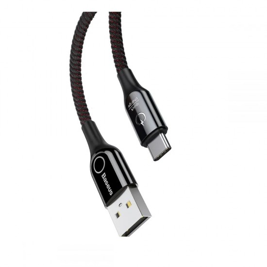 BASEUS C-shaped кабел с интелигентно изключване USB към Type-C 2.4A 1m BASEUS C-shaped кабел с интелигентно изключване USB към Type-C 2.4A 1m