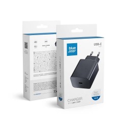 Универсално зарядно Blue Star с USB C порт - 3A 25W с PD и Quick Charge 4 функция Универсално зарядно Blue Star с USB C порт - 3A 25W с PD и Quick Charge 4 функция